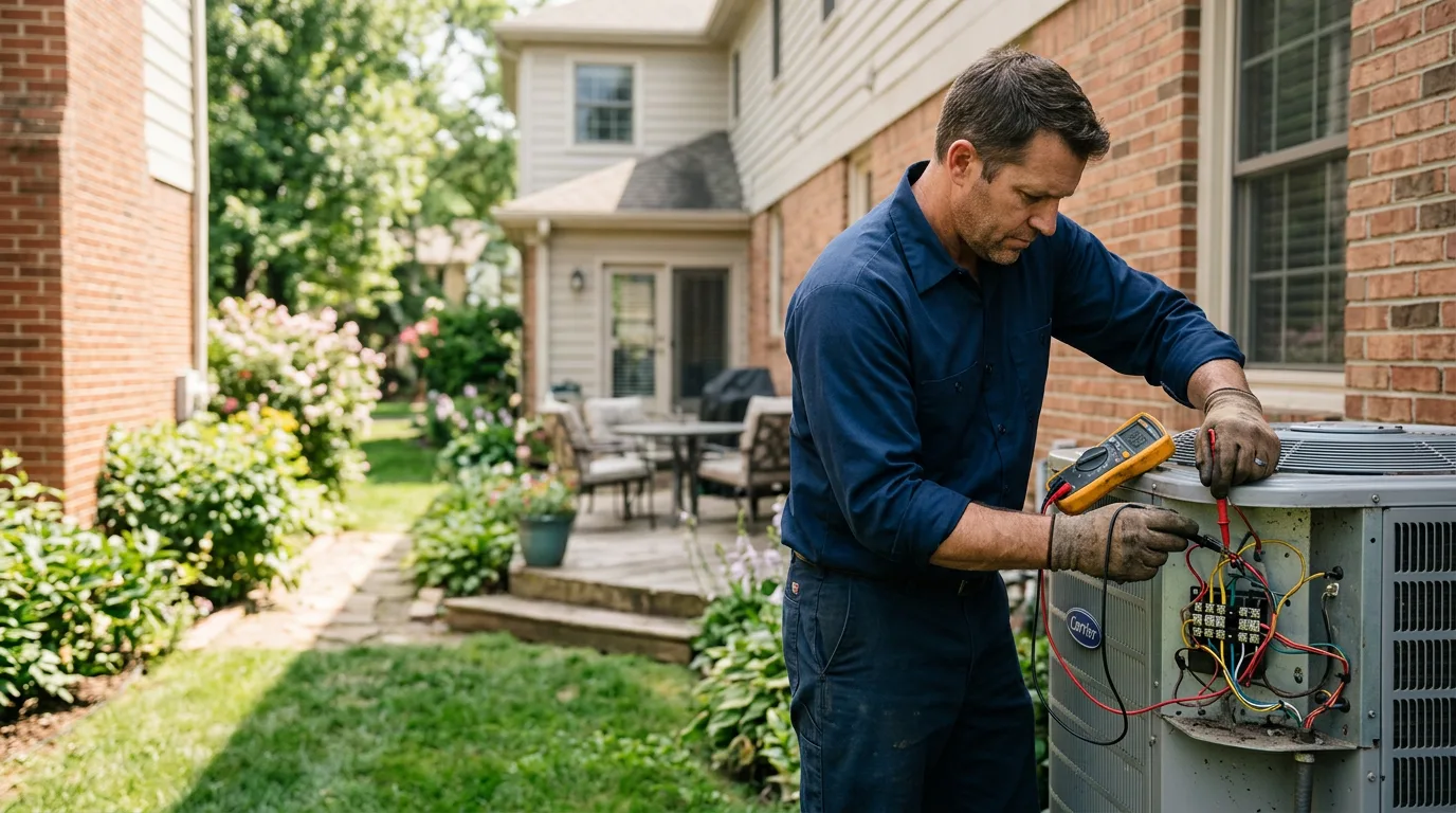HVAC technician working near Melbourne, KY